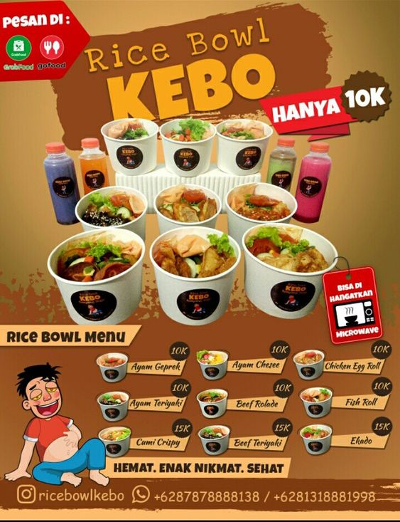 rice bowl kebo menu