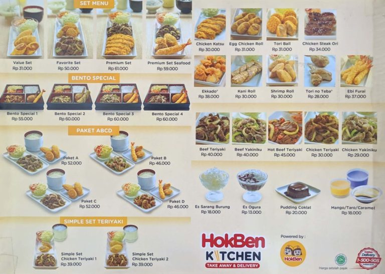 hokben menu