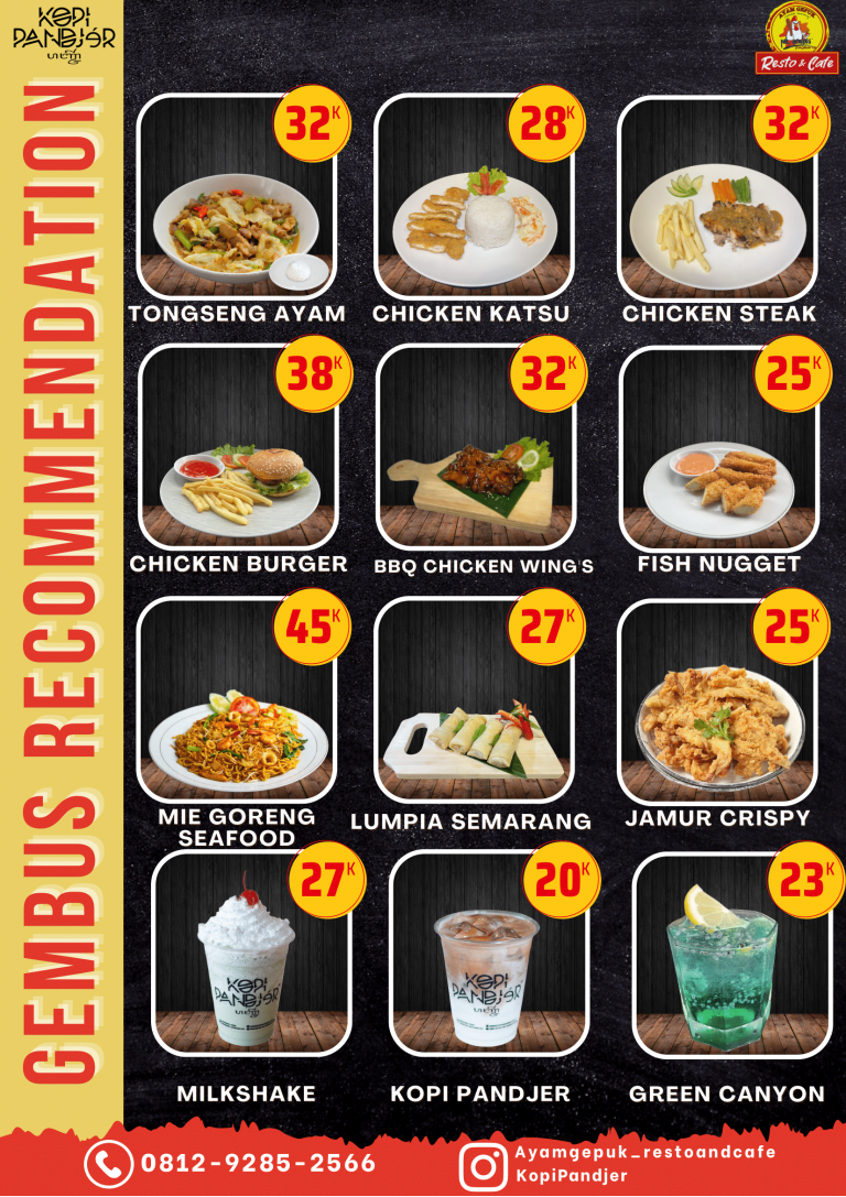 Buku Menu AGPG Resto And Cafe 2023-2