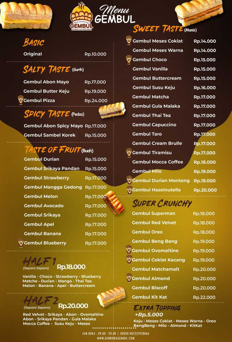 Roti Gembong Gembul 6 Menu