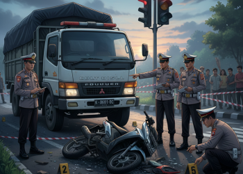 Truk Penerobos Lampu Merah Brebes Sebabkan Korban Jiwa, Polisi Tangani Kecelakaan Maut