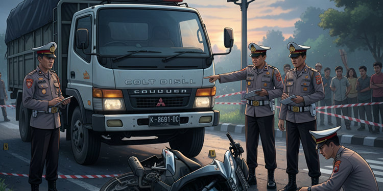 Truk Penerobos Lampu Merah Brebes Sebabkan Korban Jiwa, Polisi Tangani Kecelakaan Maut