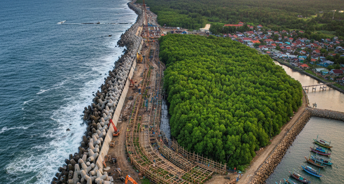 Hybrid Sea Wall Pantura: Dinding Beton Keras dan Penguatan Ekosistem Hutan Bakau